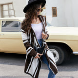 Irregular Long Sleeve Sweater Coat